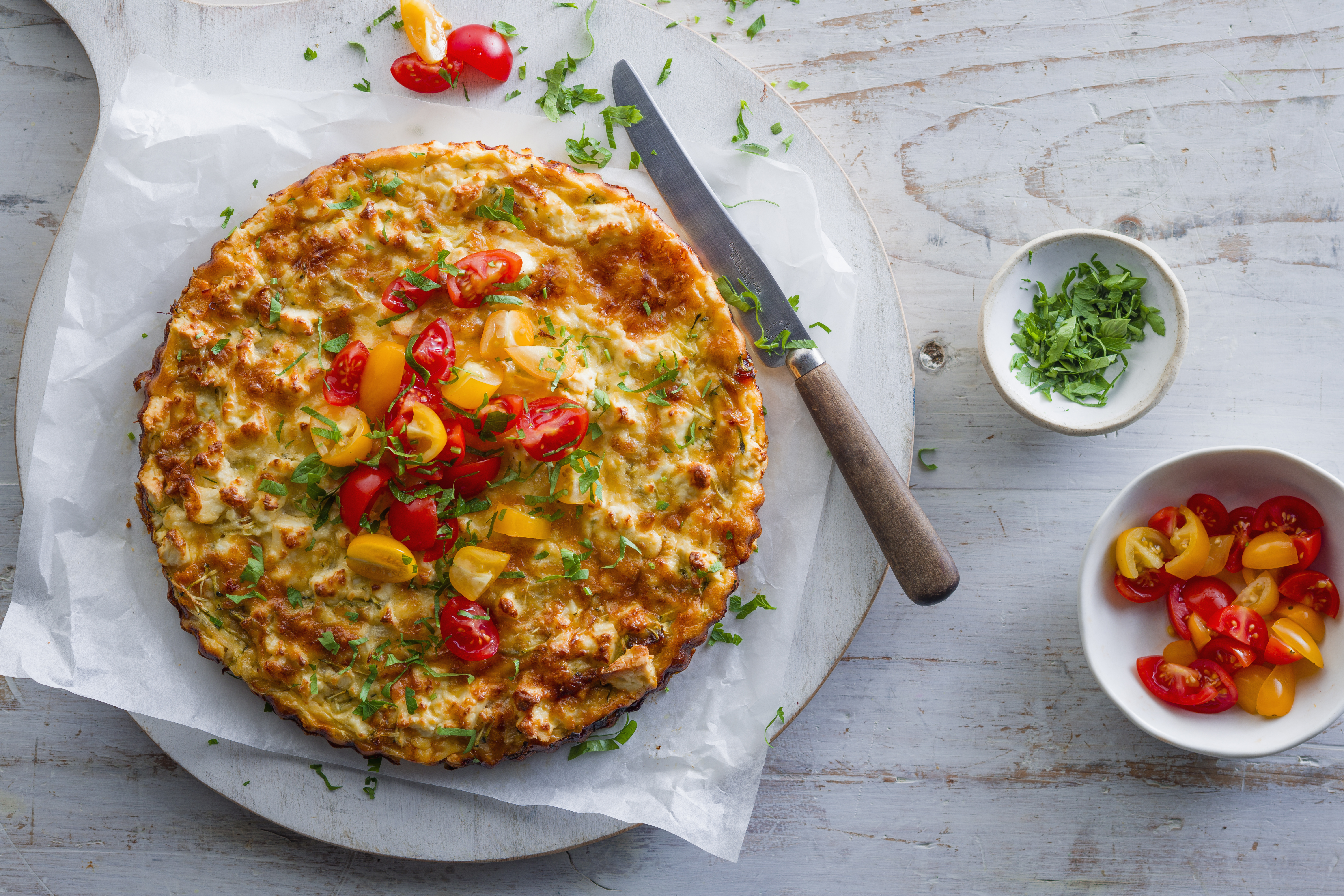 Veggie Packed Quiche With Oat Base