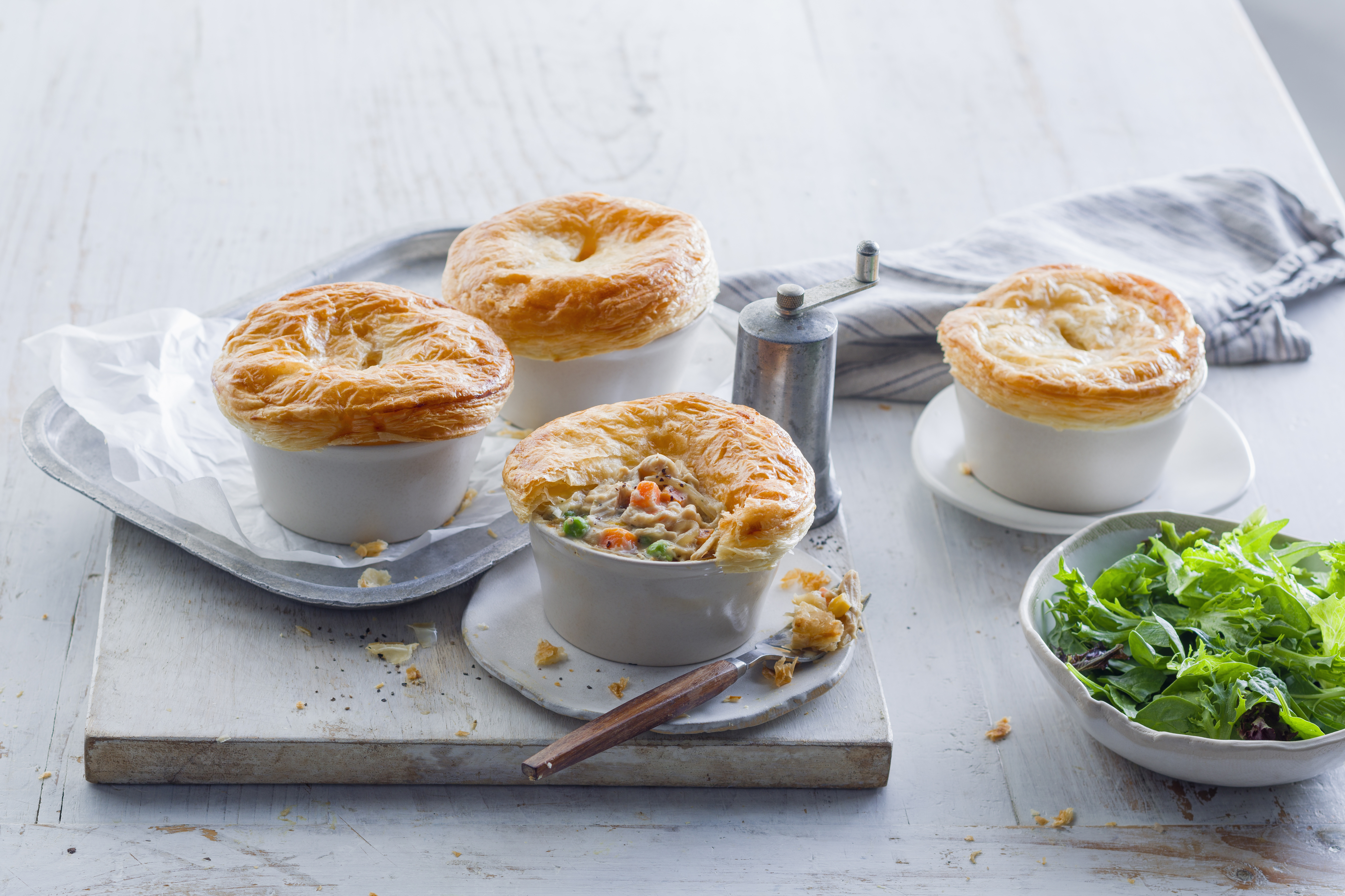 Quick Chicken Pot Pies