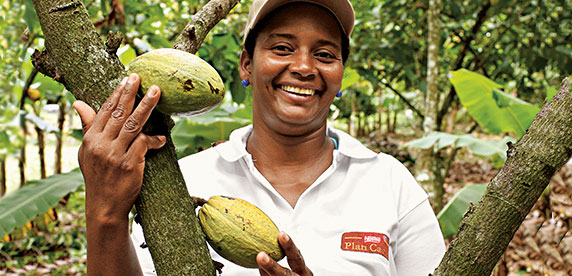 women cocoa farmer