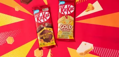 Say hello to decadent breaks with NEW KitKat Honeycomb Flavour Buzz and Gold Crush