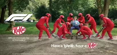 Image banner with slogan have a break have a kitkat