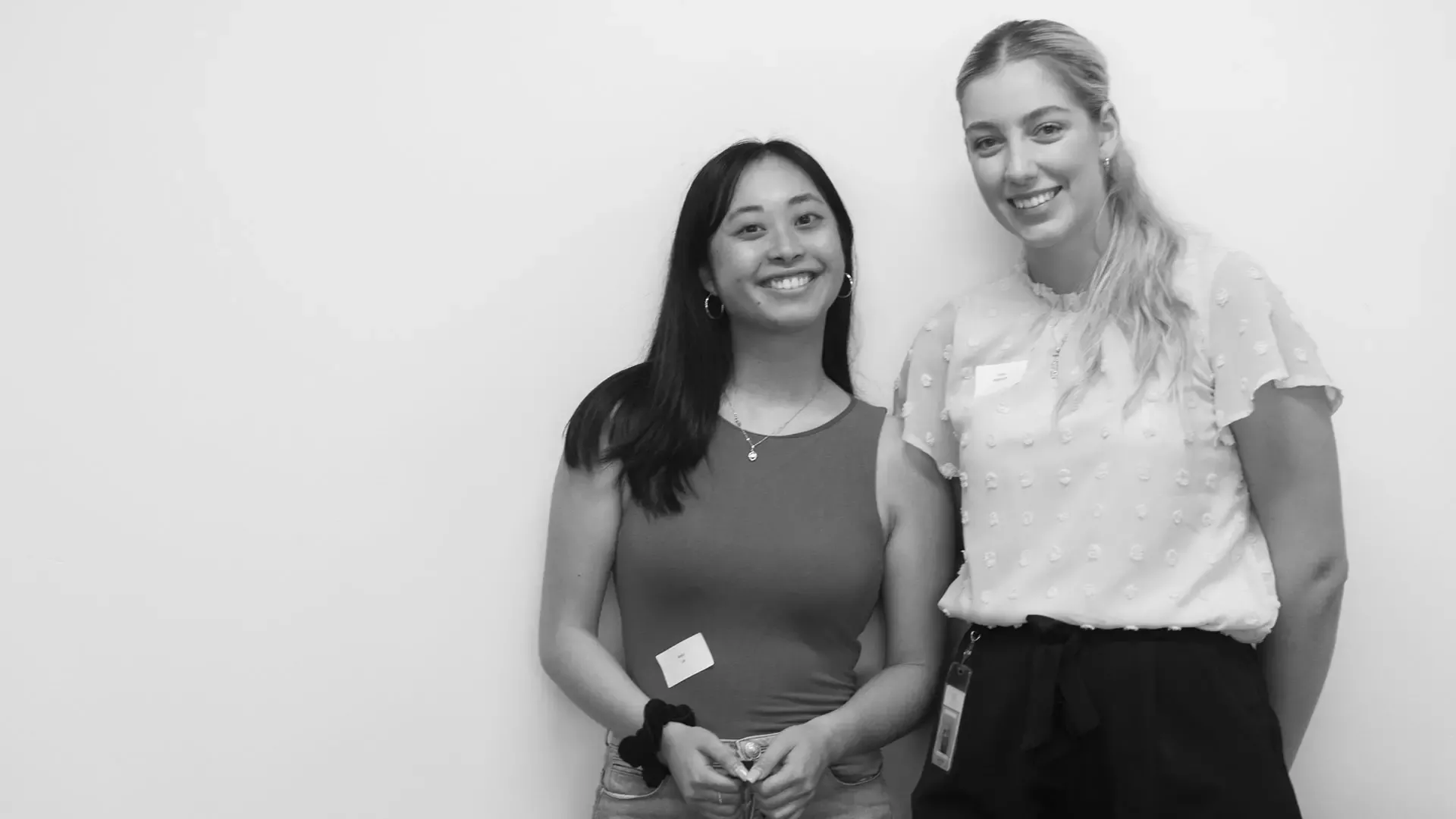 Two smiling young women