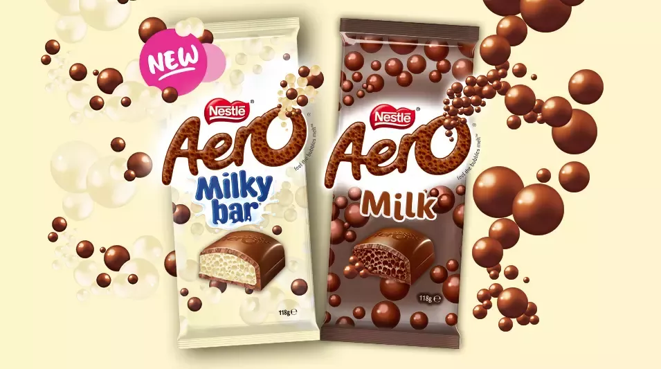 Aero Milkybar and Aero Milk