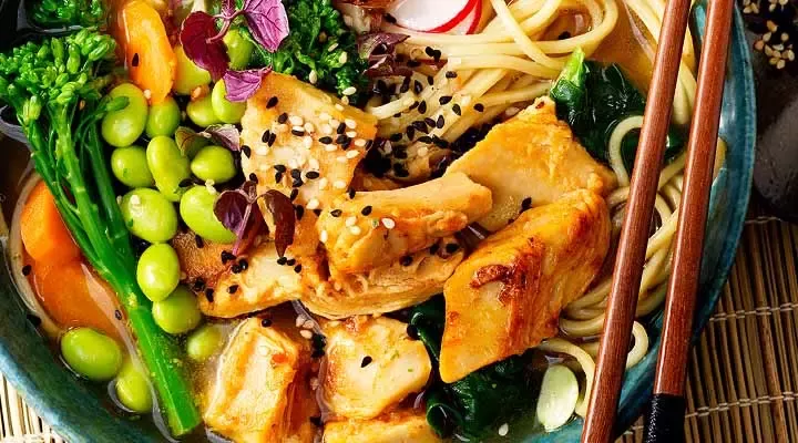 a plate of fresh healthy food