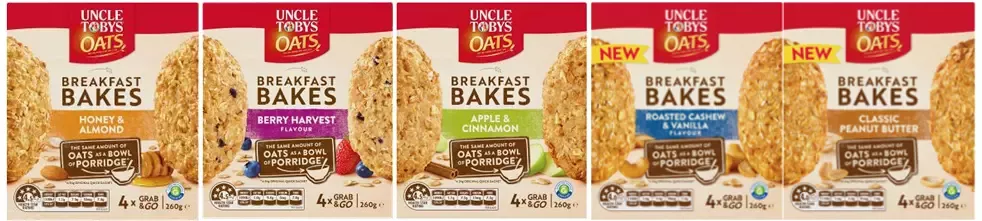 Uncle Tobys Breakfast Bakes Range