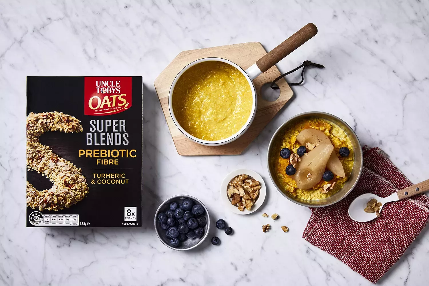 NEW UNCLE TOBYS Super Blends Prebiotic Fibre Turmeric &amp; Coconut