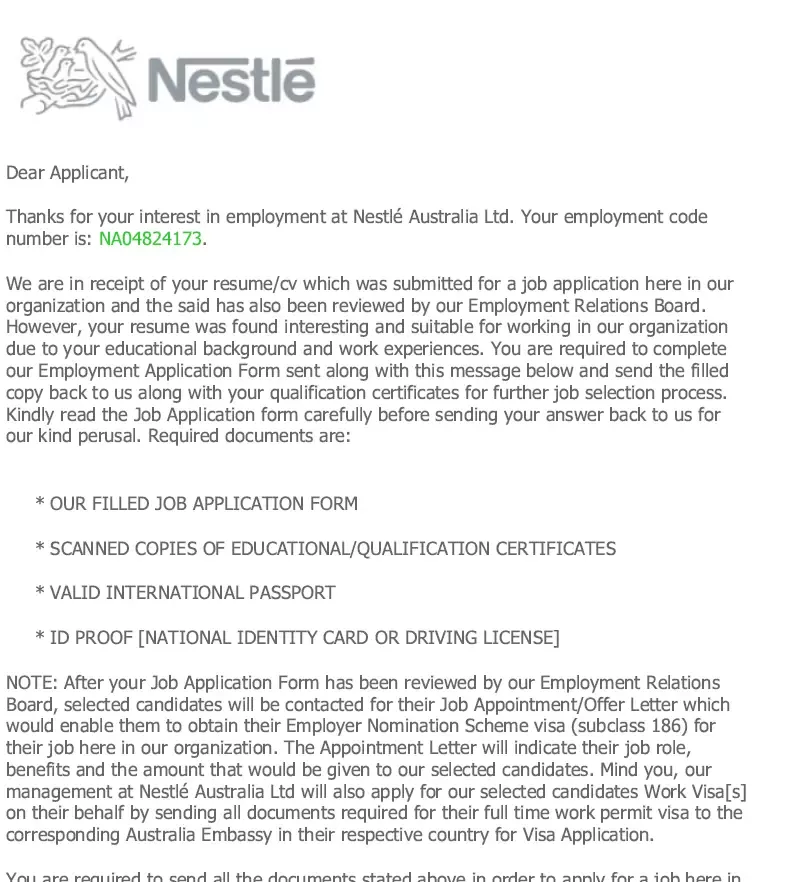 Scam example 3