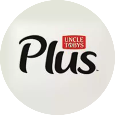 Uncle tobys plus logo round