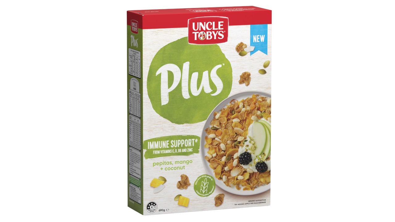 Uncle Tobys New Immune Support Cereal
