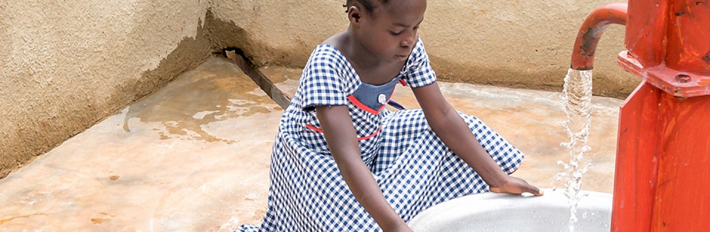 wash children hand banner